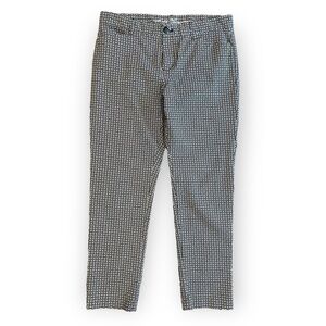 Khaki by Gap Slimming Ankle Pant black and white pattern Size 4/27​​​​​​​​​​​​​